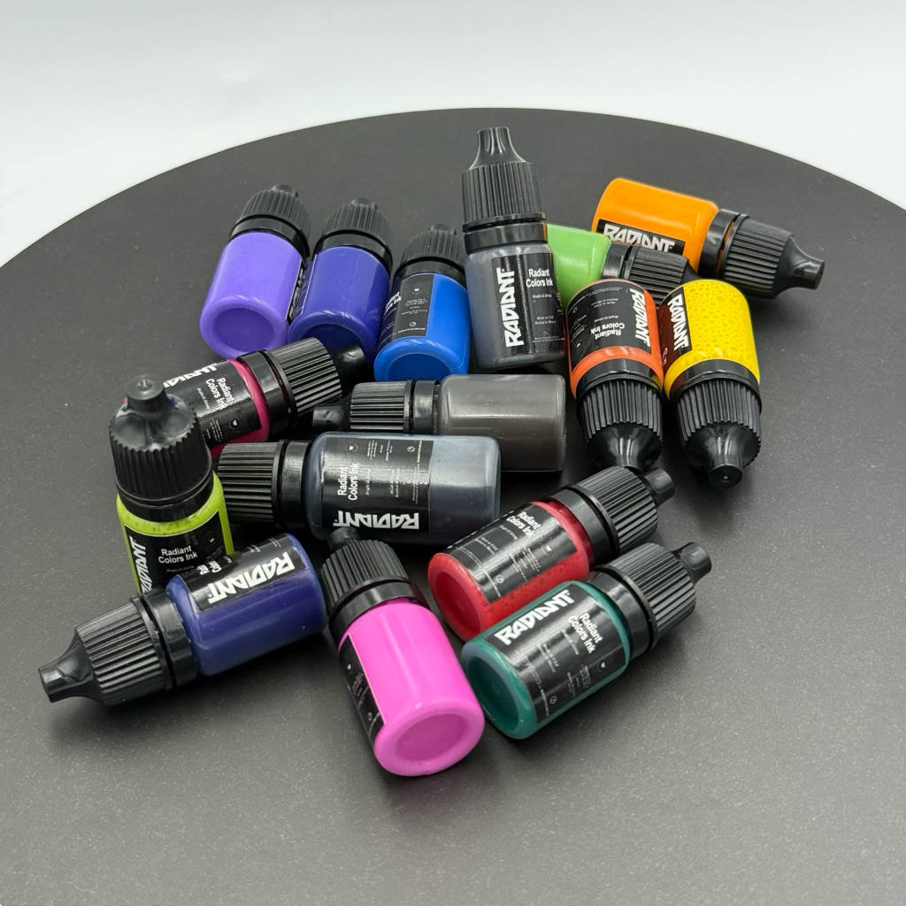 หมึกสัก Radiant แบ่งขาย (7ml) ของแท้ USA สีสักลาย ขวดเล็ก มีให้เลือกหลายสี