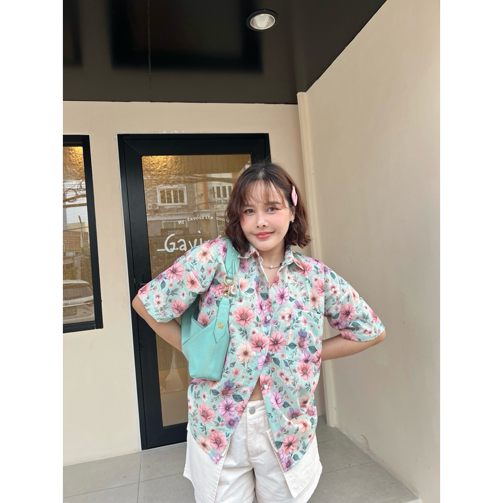 Sawat_bt "Hawaii cotton" เสื้อเชิ้ตแขนสั้นhawaii มีสีเเละหลายที่หลากหลาย