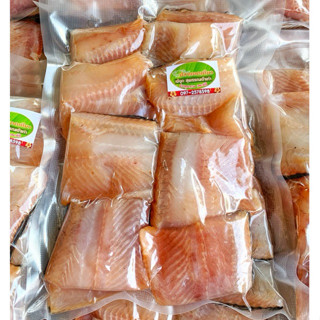 ปลาช่อนแดดเดียว หั่นชิ้นแล่ก้าง 8-10 ชิ้น 500 กรัม