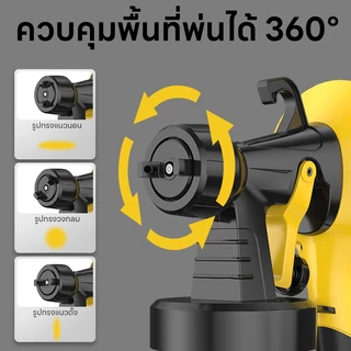 Maybuck กาพ่นสีไฟฟ้า 800 mL เครื่องพ่นสี สีทาบ้านภายใน ปรับได้ 3 โหมด รองรับของเหลวทุกชนิด