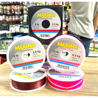 ของแท้ ราคาถูก ❗❗ เอ็นตกปลา Maxima ยาว 100 เมตร สีน้ำตาลแดง เหมาะกับงานหลิว สปิ๋ว และตกปลาธรรมชาติ Fishing Line