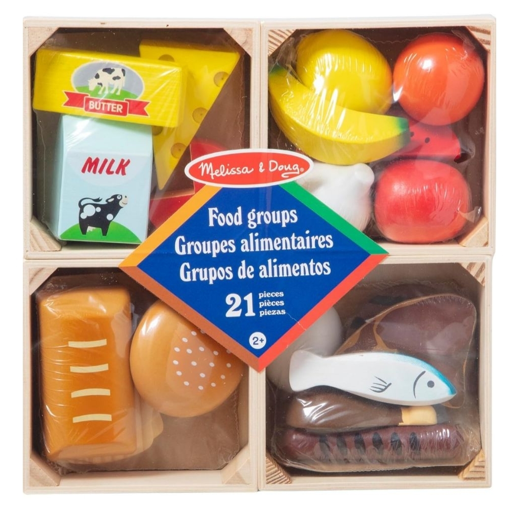 (sale) ของเล่นไม้ Melissa and doug food groups 21 ชิ้น ไม่มีกล่องไม้