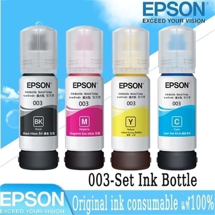 สินค้าประกันศูนย์ EPSON Ink 003 Original หมึกเติมแท้สำหรับ EPSON L3256 /L5190 /L5196 /L5290 ของแท้
