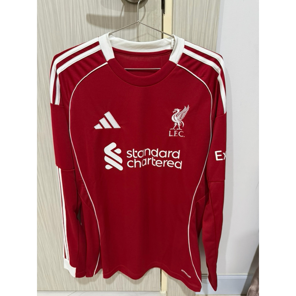 Adidas Liverpool Home Jersey 2024/25 แขนยาว Kerkez #6 ของแท้จาก Ari สภาพใหม่ มือสอง