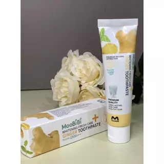 【ซื้อ 1 ฟรี 1 ยาสีฟันขิงขิง】Moobibi ยาสีฟันสมุนไพร ลดกลิ่นปาก ฟันขาว ฟันแข็งแรง Moobibi พร้อมจัดส่ง