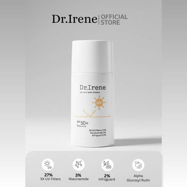 Dr.Irene กันแดดสูตรฝ้ากระ ปกป้องผิวครบ 3 แสง (ยูวี/แสงสีฟ้า/ความร้อน) SPF50+ PA++++ 40ml