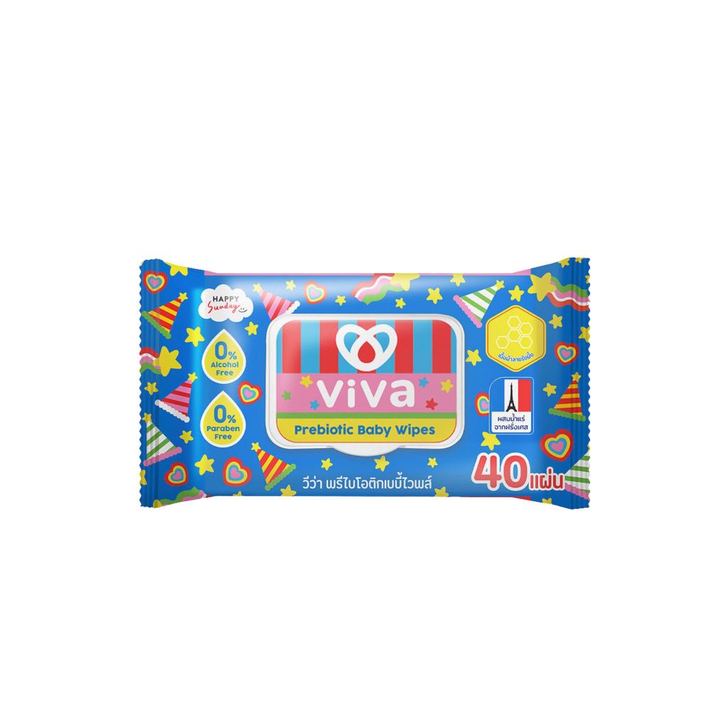 Viva perbiotic baby wipes 40 sheets
