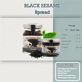 เนยอัลมอนด์งาดำ Black Sesame Almond Spread 100 กรัม |ไม่เติมน้ำตาล ไม่เติมน้ำมัน |ผลิตวันต่อวัน