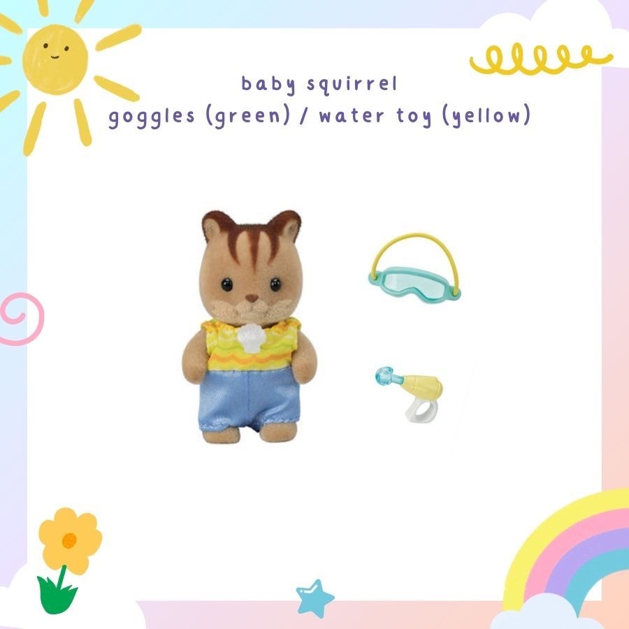 พร้อมส่ง  baby squirrel เบบี้กระรอกซิลวาเนียน Sylvanian Families ไม่มีกล่อง
