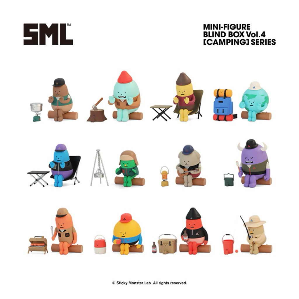 [เลือกตัว] ของแท้💯พร้อมส่ง Sticky Monster Lab - SML MINI FIGURE Vol.4 Camping Series