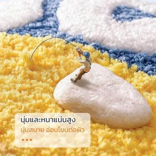 DH พรมเช็ดเท้ากำมะหยี่ลายการ์ตูน 40x60ซม. ซับน้ำดี แห้งไว กันลื่น เนื้อนุ่ม พรมน่ารัก ลายมินิมอล พร้อมส่ง