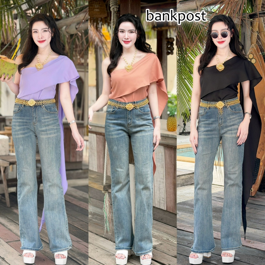 พร้อมส่ง (เฉพาะเสื้อสไบ)สไบยาว เสื้อสไบ ประยุค ผ้าโฟว์เวย์ สม็อคหลัง ใส่แมท งานบุญ งานบวช งานเทศกาล  A7642