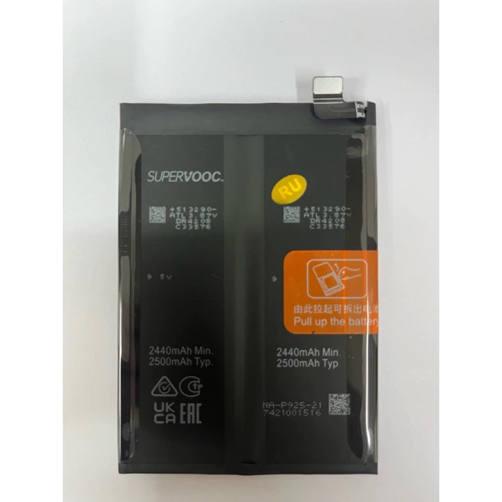 แบตเตอรี่ แท้ OnePlus 10 R 10R 1+ 2500mAh BLP925 แถมฟรีชุดไขควง