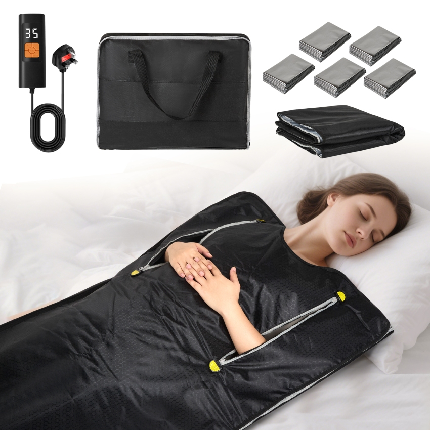 Infrared Sauna Blanket, Portable Sauna for Home with Remote Control, 180×80 cm, Adjustable 30–70°C 2