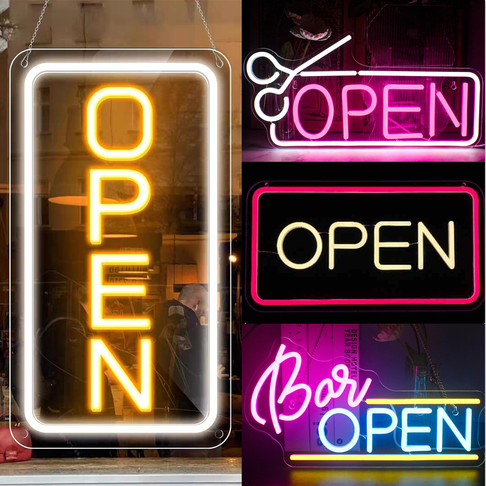 【ส่งจากไทย】ป้ายนีออน LED*OPEN*  ป้ายไฟร้าน ป้ายไฟตกแต่งร้าน ป้ายไฟวิ่ง ป้ายไฟตัวอักษร