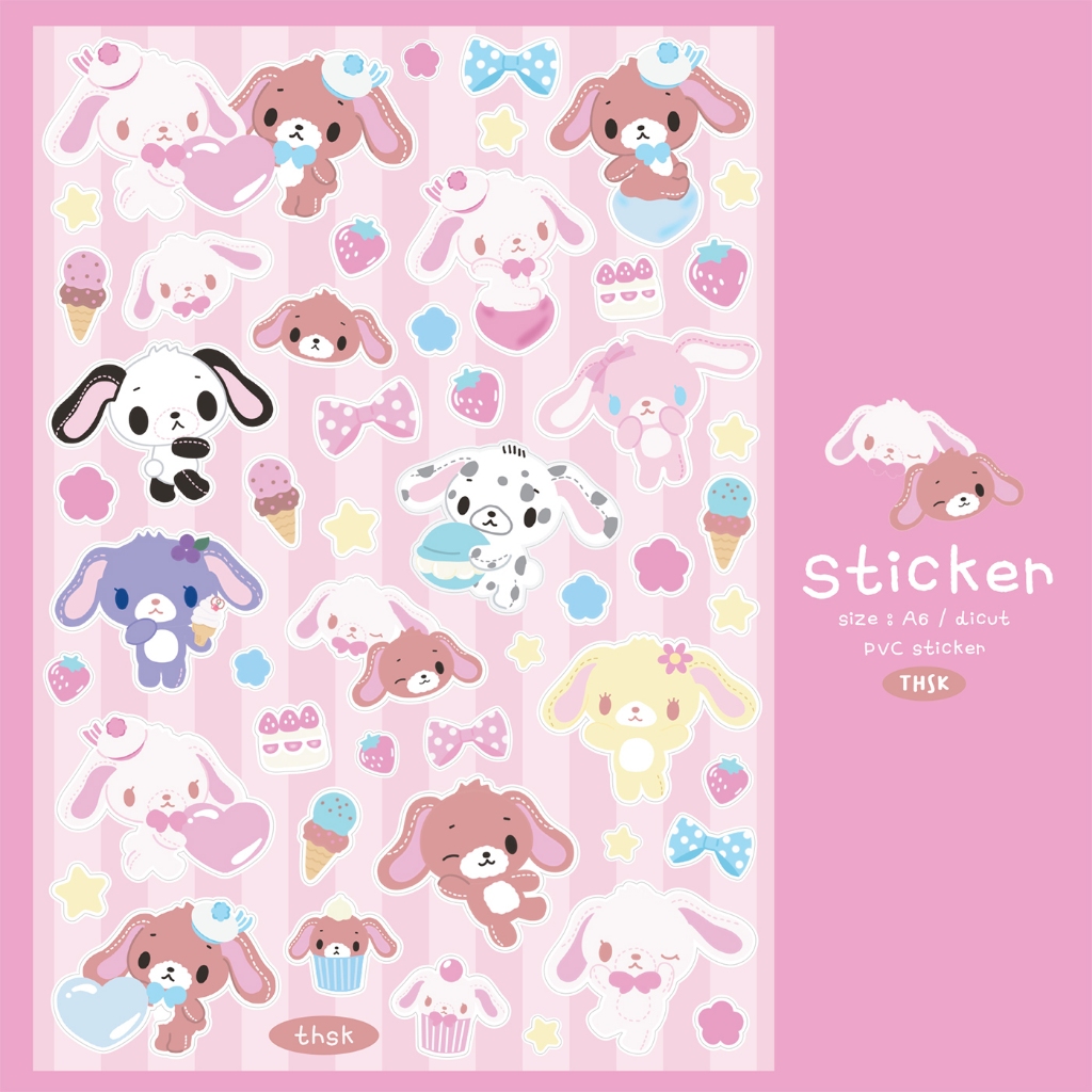Sugarbunnies size A6 Sticker