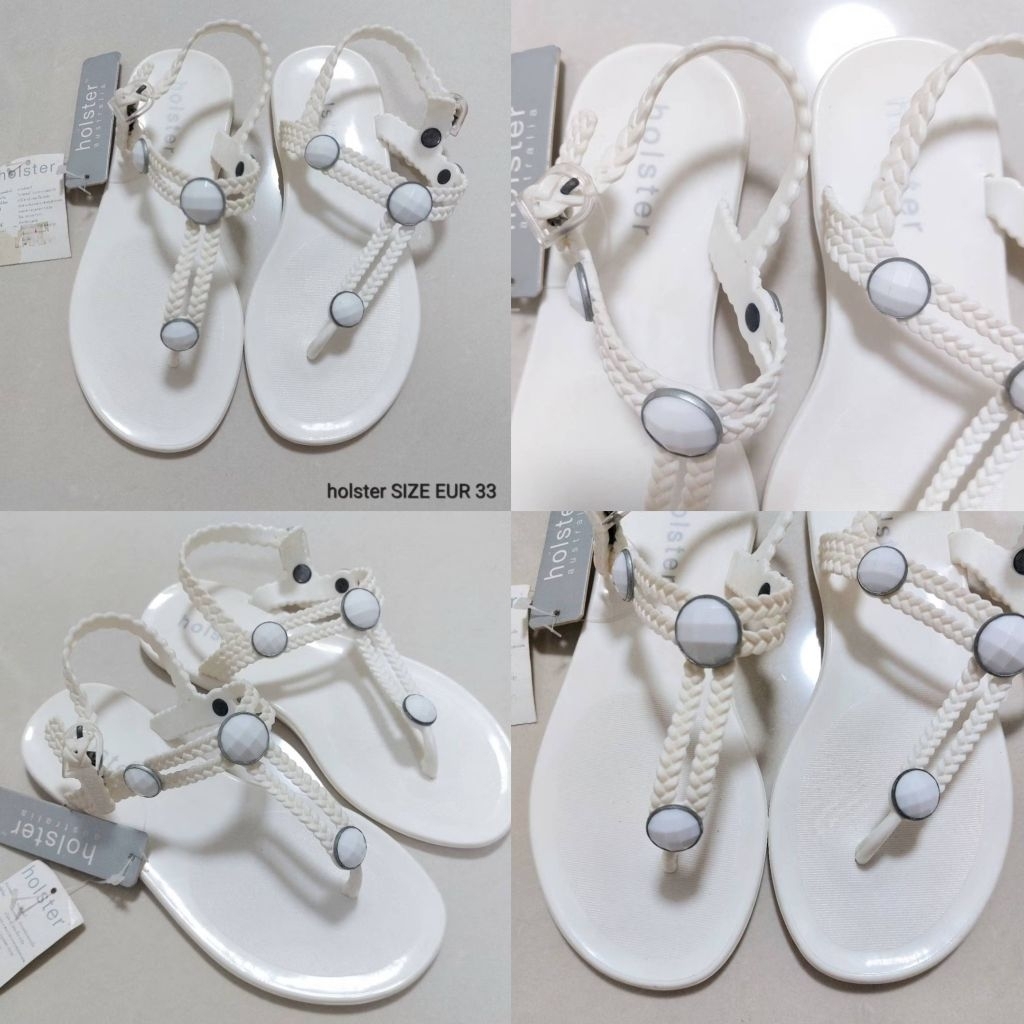 รองเท้าแตะเด็ก holster ใหม่ ป้ายห้อย แท้100% สีขาวละมุนค่ะ ไซส์  EUR 33ใหม่ ป้ายห้อยห้อย