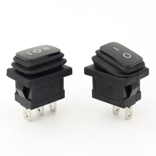 สวิตช์โยกกันน้ำ เหลี่ยม KCD1, 2 ขา 2 ทาง, 3 ขา 3ทาง, สวิตช์โ…