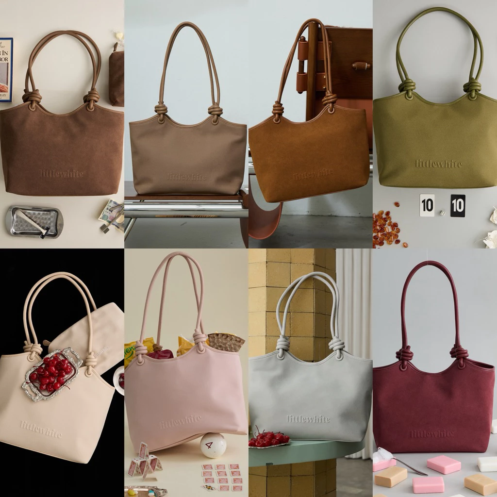 Littlewhitestore Everyday tote bag แถมใบเล็กทุกสี
