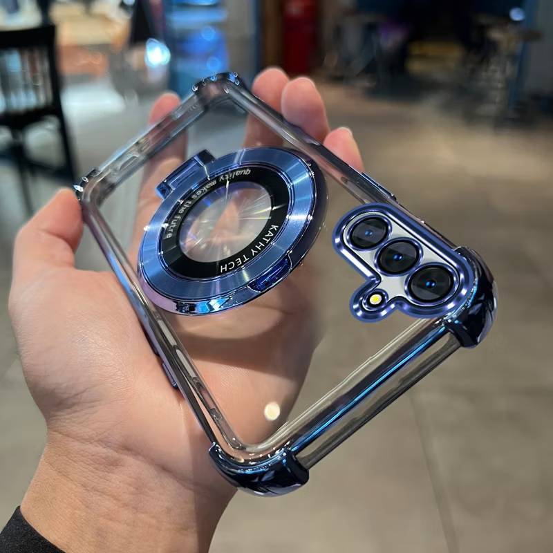 เคสใสขอบสี ส่งด่วน สำหรับ Samsung A37 A57 A07 A06 A26 A36 A56 S24FE S25FE A02S A03S กระกันแทก4มุม ขอ