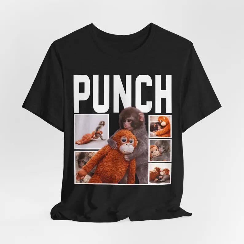 🙈👀Punch Monkey Comfort Colors Shirt, Baby Monkey Punch Shirt, Punch Iced Coffee Shirt