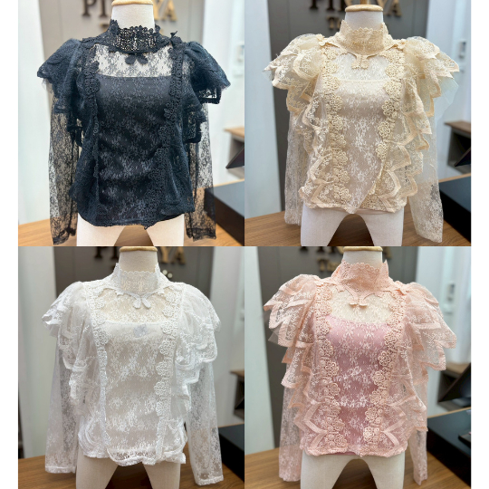 เสื้อลูกไม้สุดปัง (แขนยาว) ใส่กับอะไรก้สวยย 💛ขายดีมากๆๆ💛 #เสื้อลูกไม้