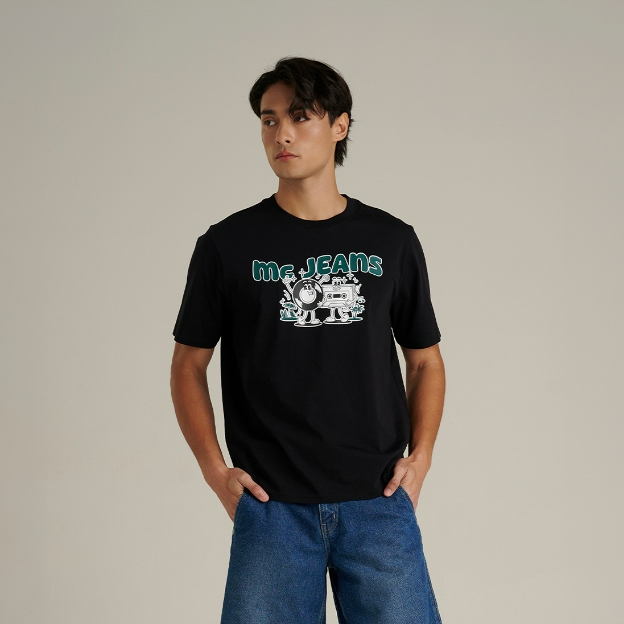 Mc JEANS (แม็คยีนส์) เสื้อยืดผู้ชาย เสื้อยืดแขนสั้น ทรงเรกูลาร์ มีให้เลือก 2 สี MTTZB56
