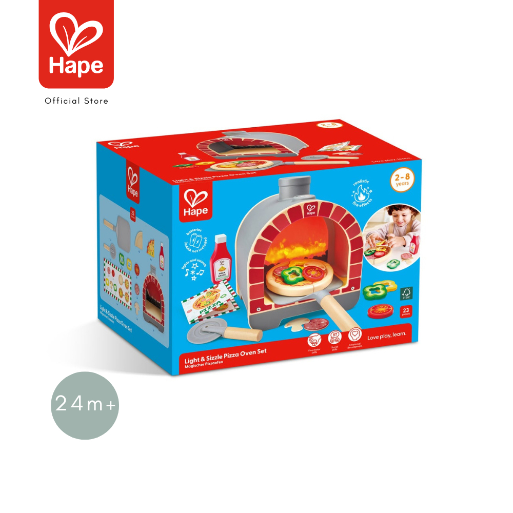 Hape - Light & Sizzle Pizza Oven Set ของเล่นชุดเตาอบพิซซ่า 24M+ รูปที่ 8