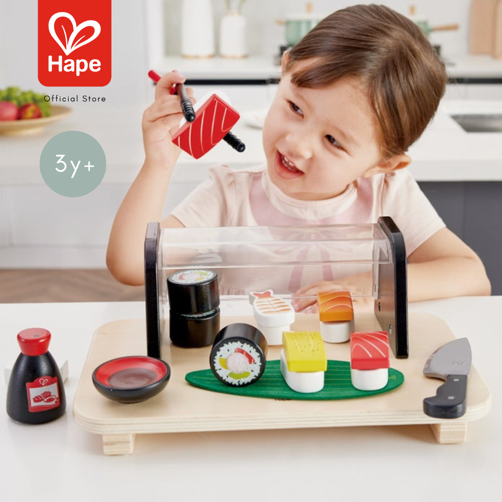 Hape ของเล่นไม้ ของเล่นทำอาหาร เซตซูชิสดใหม่ Sushi Time ของเล่นเสริมพัฒนาการ 3 ปี ขึ้นไป รูปที่ 2