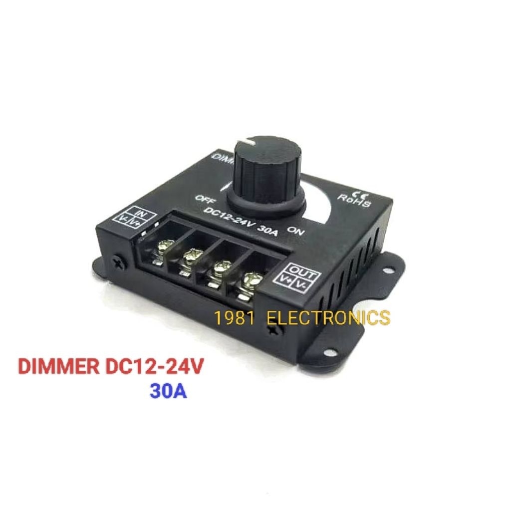 DIMMER  DC12V-24V 30A  ดิมเมอร์ DC  LED Dimmer สวิตช์หรี่ไฟปรับความสว่าง  DC  DIMMER  ลูกบิดแรงดันไฟ