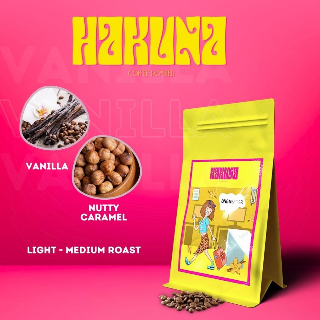 Hakuna Coffee Roaster เมล็ดกาแฟคั่วอ่อนกลาง Vanilla อราบิก้า 100%