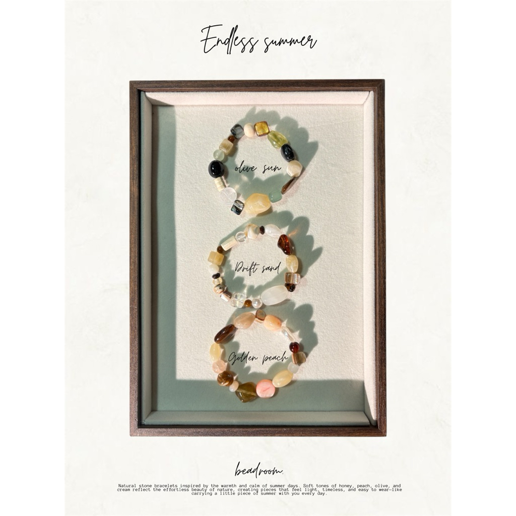 กำไลลูกปัดโทนธรรมชาติ โทนซัมเมอร์ Endless Collection  | Natural beaded Bracelet | Summer Style