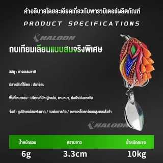 กบยาง กบยางตกปลาช่อน 3.3cm 6g ใบหลิวคู่ ตกปลาช่อน เหยื่อปลอมตก จับติดง่าย กันสวะ