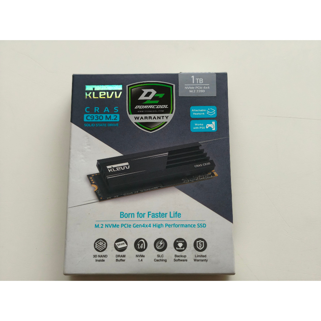 1 TB SSD (เอสเอสดี) KLEVV CRAS C930 PCIe/NVMe M.2 2280 (K01TBM2SP0-C93) มือสอง ครบกล่อง ใช้งานปกติ