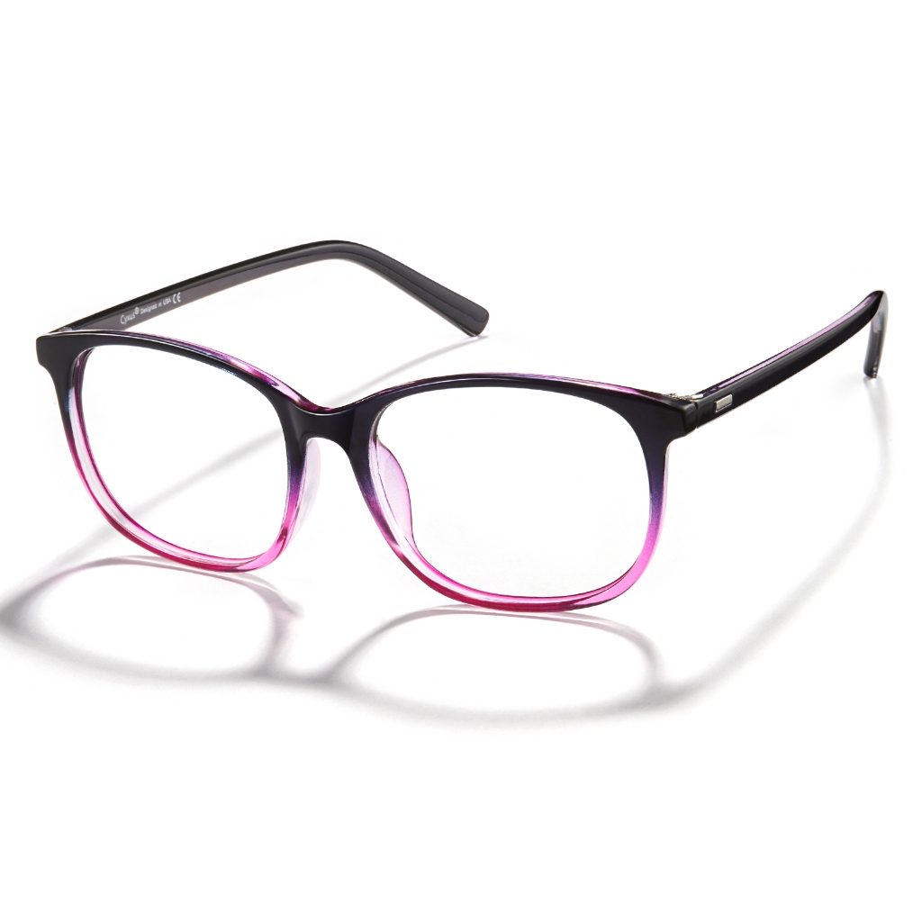 cyxus แว่นตา แว่นกรองแสงสีฟ้า 100% แท้ ลดแสงสีฟ้าที่เป็นอันตราย กรอบไล่ระดับสี เหมาะสำหรับผู้หญิง 81