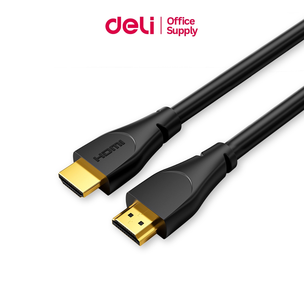 Deli สาย HDMI ภาพเสียง 3 มิติ คมชัด ลื่นไหลไม่มีสะดุด ต่อจอคอมและทีวี  HDMI 2.0 cable