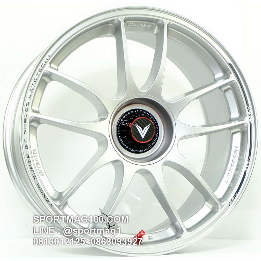 ล้อแม็ก Lenso Super GT VNK Venom Litetech+ สีเงิน Pad Gray กว้าง 7-16นิ้ว 4รู100/114 Offset35 [22739