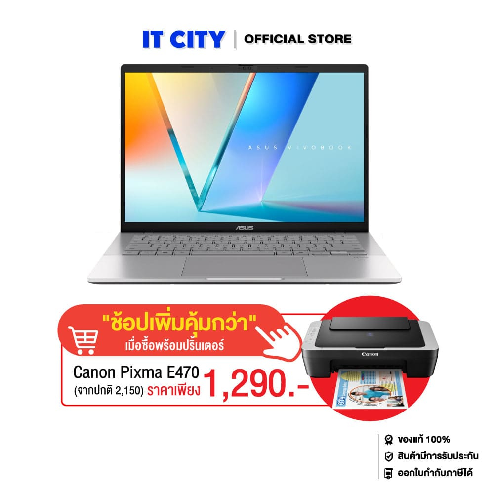 ASUS Vivobook S14 D3407GA-OLED719WA/Ryzen AI 7 445/16GB/512GB SSD/AMD Radeon Graphics/14"/W11/Office