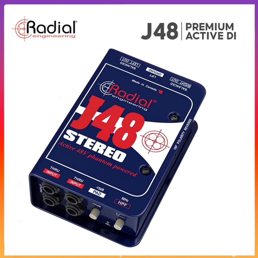 Radial J48 Stereo 2-Channel Active Instrument Direct Box