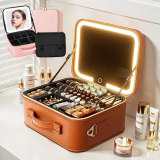 3 ไฟ LED กระเป๋าเครื่องสำอางค์ กันน้ำ ขนาดพกพา กระเป๋าเครื่องสำ Makeup Bag ส่งจากประเทศไทย