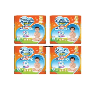 (4ห่อ) MamyPoko pants มามี่โพโค แพ้นท์ กางเกงผ้าอ้อม รุ่นแฮปปี้ ออลเดย์ดราย ผ้าอ้อมแบบกางเกง แพมเพิส มามีโปโกะ
