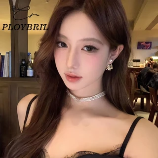 COD ต่างหูเรขาคณิตมุกหรูหราวินเทจสไตล์เกาหลีแฟชั่นระดับไฮเอนด์เครื่องประดับสำหรับผู้หญิง เซ็ตเครื่องประดับ PLOYBRIL E055