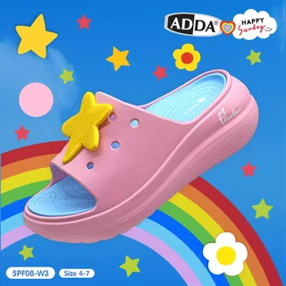 ADDA x HAPPY SUNDAY ลิขสิทธิ์แท้ Pillow Form รองเท้าแตะ สำหรับผู้หญิง รุ่น 5PF08W3 (ไซส์ 4-7)
