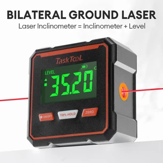 TASKTOOL 5V วัดมุมจอแสดงผล เครื่องวัดมุมคอด 400mAh แม่เหล็กดูดแบบพกพา ระดับความเอียงของเลเซอร์แม่เหล็ก