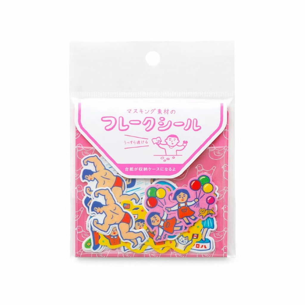 HIGHTIDE Flake Stickers (HCL102) / สติ๊กเกอร์ตกแต่งไดอารี่ ลวดลายสไตล์เรโทร แบรนด์ HIGHTIDE จากประเทศญี่ปุ่น