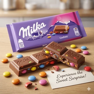 ล็อตใหม่ Milka Milk Chocolate มีส่วนผสมของนม Alpen 100% มี 25 รสชาติให้เลือก ขนาด 87 - 100 กรัม(g.) BBE:08/2026-01/2027