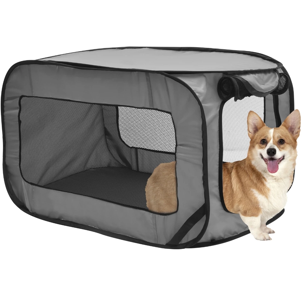 กรงหมาพับได้ เต็นท์สัตว์เลี้ยง กรงสุนัขพกพา กรงแมว คาร์ซีทสุนัข Dog Crate thumbnail 9