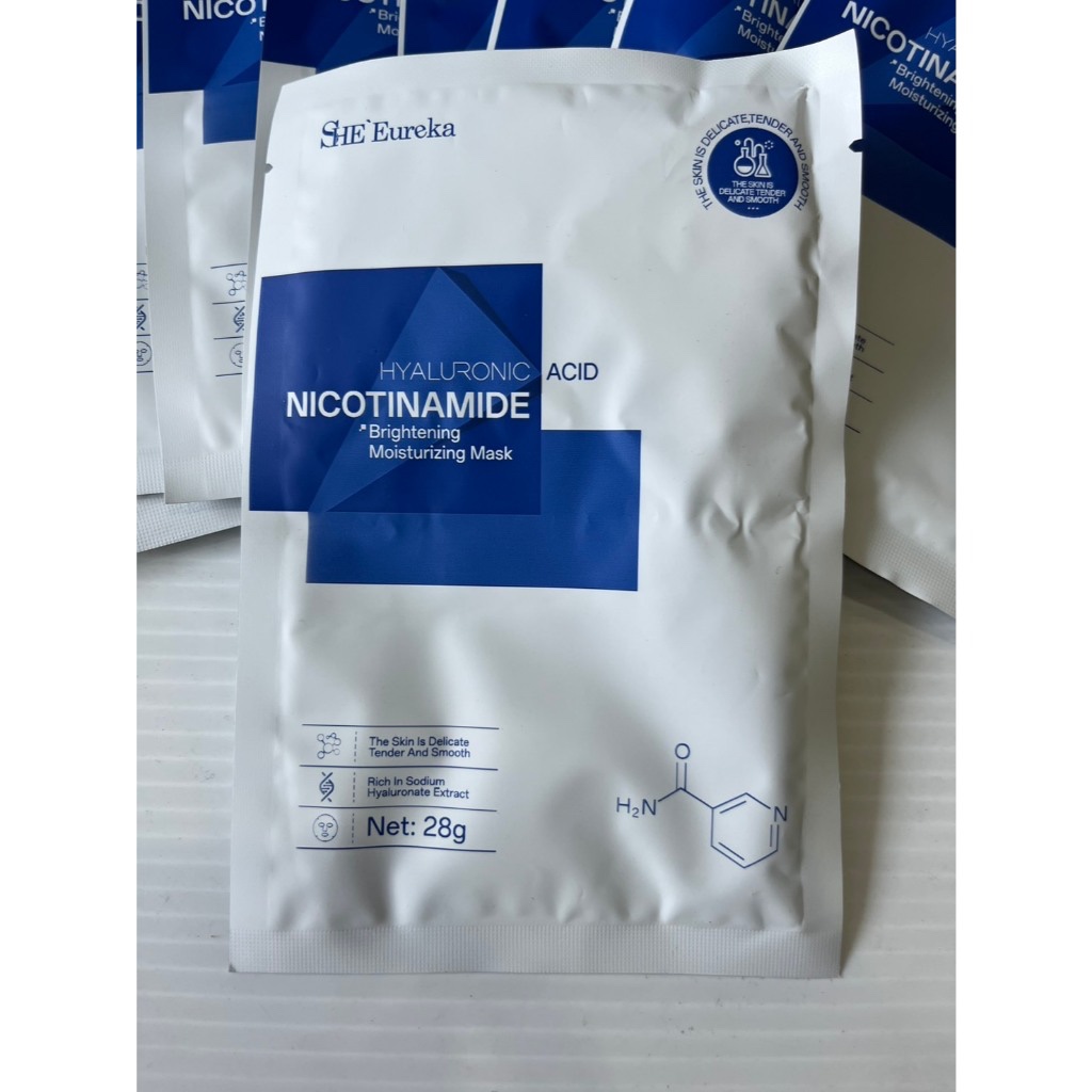 SHE Eureka Nicotinamide Face Mask แผ่นมาส์กหน้า 10 แพ็ค (สินค้าสั่งมารีวิวไม่ได้ใช้)