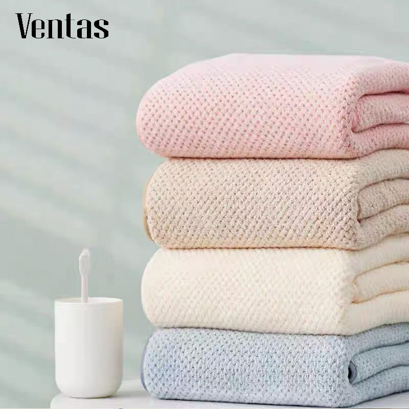 Ventas【หนาขึ้น】ผ้าเช็ดตัว ผ้าขนหนู  ซับน้ำดีขนไม่หลุด เนื้อนุ่ม ซับน้ำได้ดี เหมาะกับเด็กและผู้ใหญ่