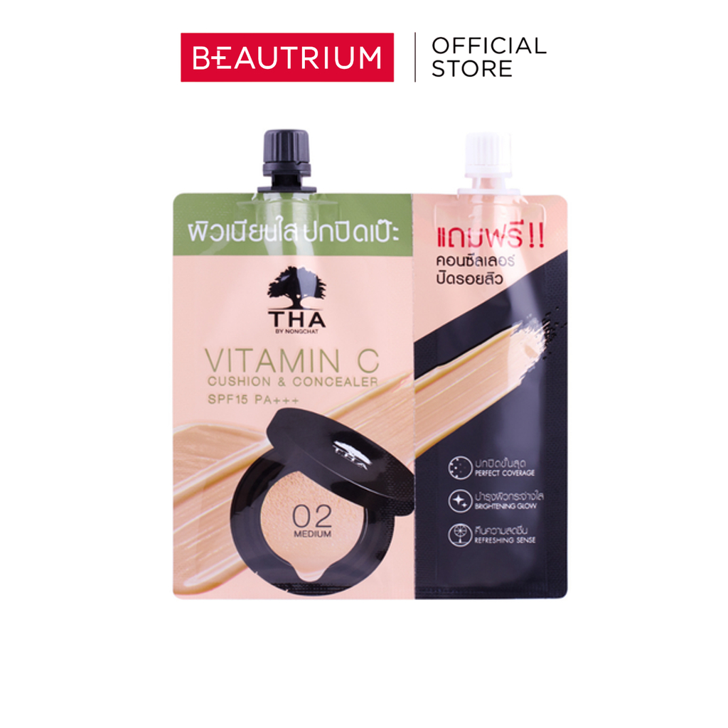 THA Vitamin C Cushion & Concealer SPF15 PA+++ คอนซีลเลอร์ 7g, 2g